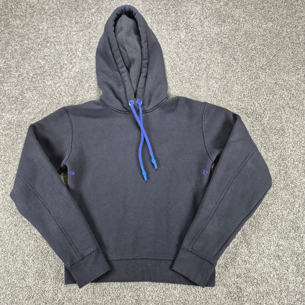 Rag & Bone Hoodie Womens XS Black Blue Contrast‎ Stitch Pullover Sweatshirt